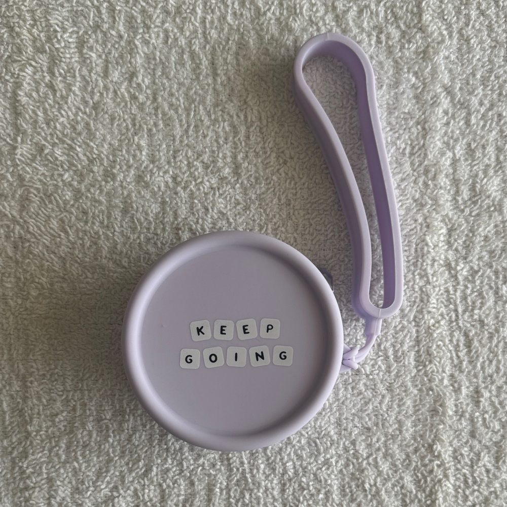 Little Words Project Purple Silicone Jewelry Case with Strap